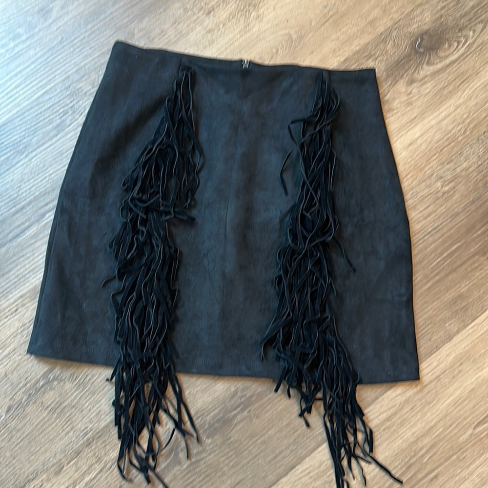High waisted cowgirl fringe skirt